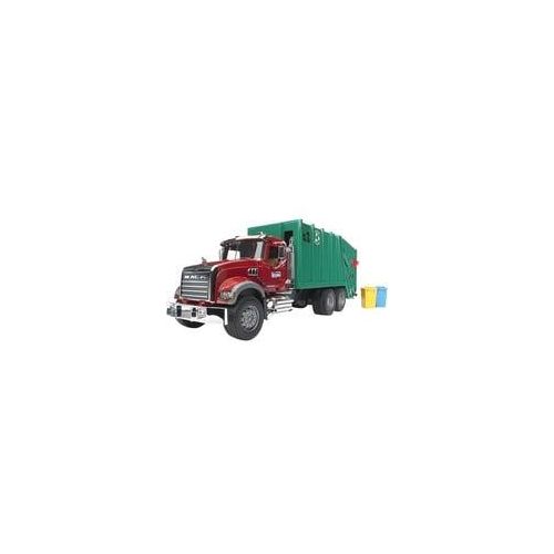 MACK Granite Müll-LKW, Modellfahrzeug grün/rot