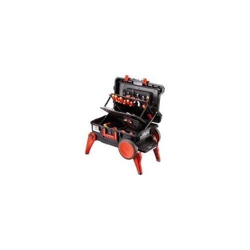 Werkzeug-Set XXL 3 electric schwarz/rot, 104-teilig, mit Trolley-Koffer