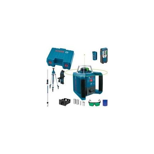 Rotationslaser GRL 300 HVG Professional, mit Baustativ blau, Koffer, grüne Laserlinie