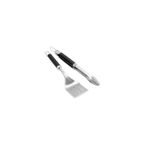 Premium Grillbesteck, 2-teilig edelstahl/schwarz, Wender und Grillzange