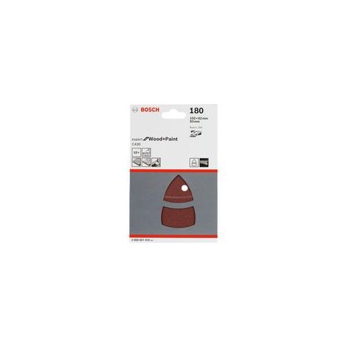 Schleifblatt C430 Expert for Wood and Paint, 102 x 62 / 93mm, K180 10 Stück, für Multischleifer