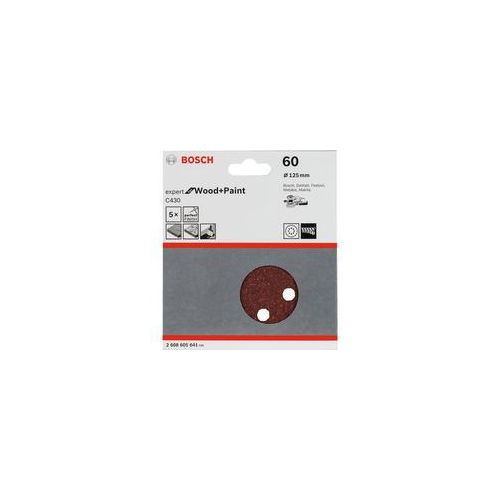 Schleifblatt C430 Expert for Wood and Paint, Ø 125mm, K60 5 Stück, für Exzenterschleifer
