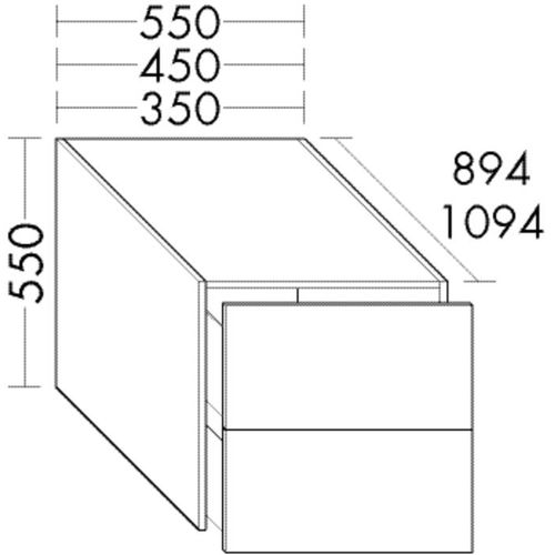 Burgbad Wannenmöbel Weiß Matt, SEVR035LF0091F0797 SEVR035LF0091F0797