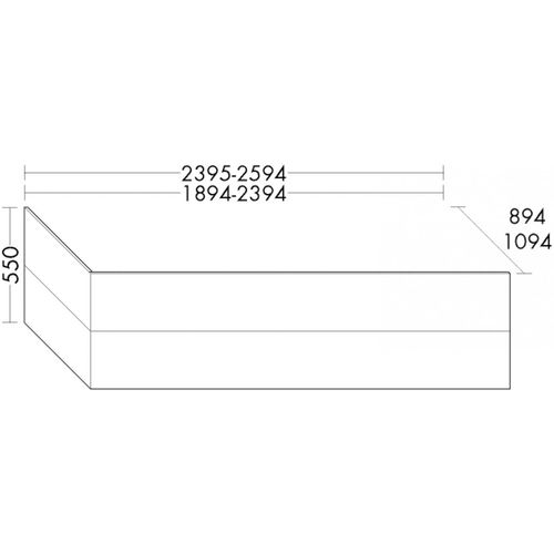 Burgbad Wannenverkleidung Weiß Matt, SEYA200LF0091F0797 SEYA200LF0091F0797