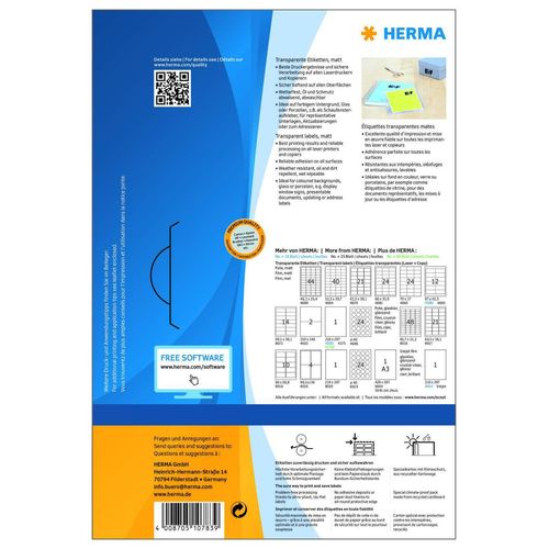 HERMA Folienetiketten 210,0 x 297,0 mm