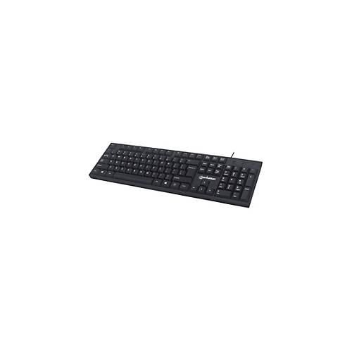 Manhattan - Tastatur - USB - Schwarz - retail