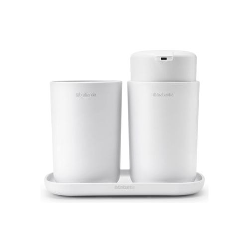 Brabantia Badaccessoire-Set »ReNew mit Zahnputzbecher und Schale Weiss«