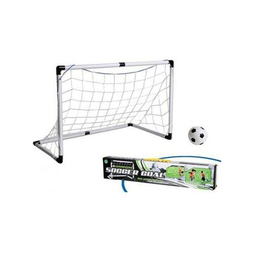 Trade Shop Traesio - fussballtor mit elfmeter trainingsspielball 128 x 66 x 52 cm sport