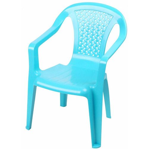 Kinder Gartenstuhl aus Kunststoff – blau – Robuster Stapelstuhl für Kleinkinder – Monoblock Stuhl Kinderstuhl Spielstuhl Sitz Möbel stapelbar