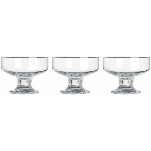 Eisbecher aus Glas 3er-Set transparent Eisschale Dessertschale Dessertbecher