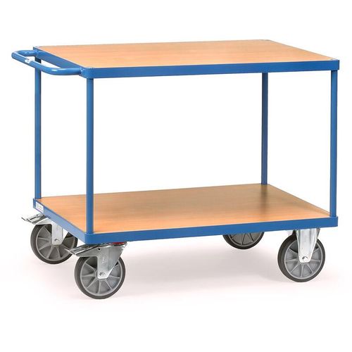 Fetra - Tischwagen mit Holzwerkstoffplatten 2 Etagen 1000x700mm Ladefläche
