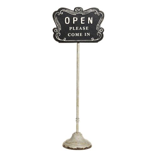 Chic Antique Schild Open, 70,5x25,5x15 cm