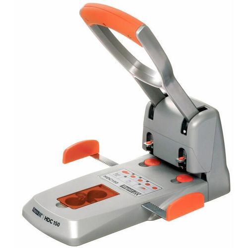 Rapid Registraturlocher HDc150 silber-orange