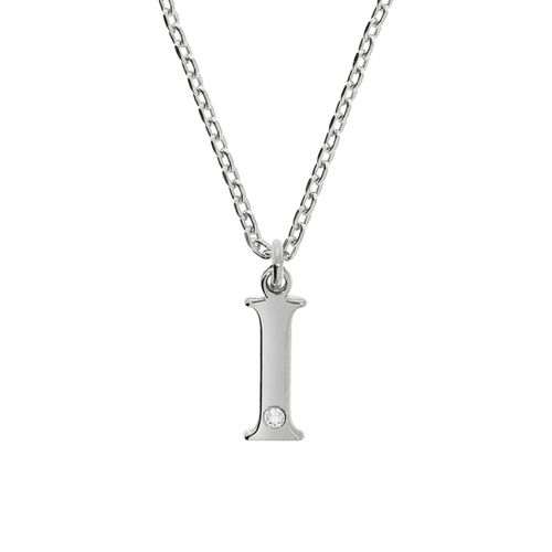 Diamonds by Ellen K. Halskette Silber 925 mit 1x Diamant 0,008ct. Buchstabe I