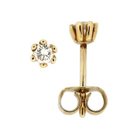 Orolino Ohrringe Gold 585 mit 2 natürlichen Brillanten zus. 0,20ct.