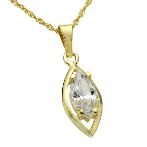 Fascination by Ellen K. Halskette Gold 333 mit Zirkonia weiß