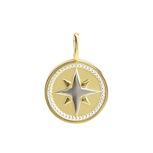 Orolino Anhänger 375 Gold zweifarbig mit Windrosen-Motiv