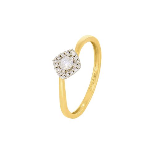 Diamonds by Ellen K. Ring 585 Gold zweifarbig 17 Brillanten zus. 0,13ct.