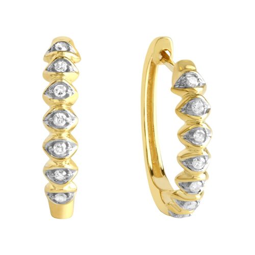 Diamonds by Ellen K. Ohrringe Gold 375 zweifarbig mit 14x Diamant zus. 0,10ct.