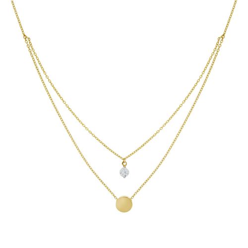 Fascination by Ellen K. Halskette Gold 375 zweifarbig Zirkonia