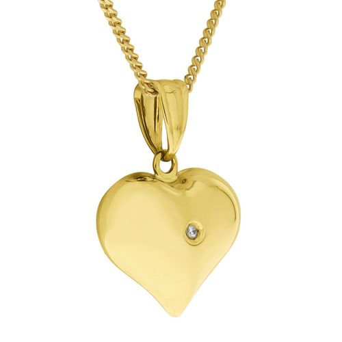 Diamonds by Ellen K. Anhänger mit Kette 375/- Gelbgold Diamant 0,005ct.