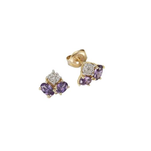Fascination by Ellen K., Vivance Ohrringe Gold 375 Amethyst + Zirkonia
