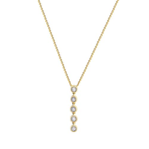 Diamonds by Ellen K. Halskette Gold 585 zweifarbig mit 5x Brillant zus. 0,05ct.