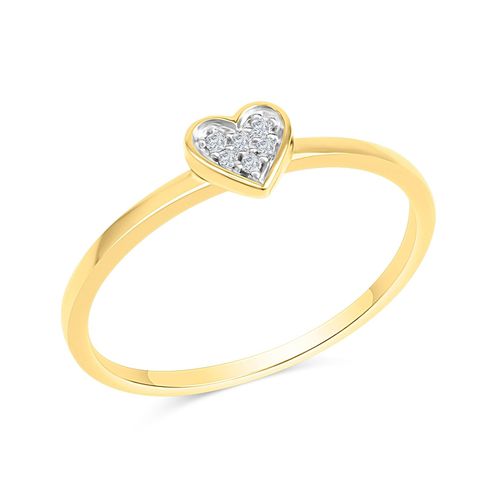 Diamonds by Ellen K. Ring Gold 585 zweifarbig Herz-Motiv mit Brillanten 0,025ct.