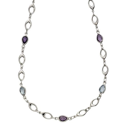Fascination by Ellen K. Halskette Gold 375 Blautopas (beh.) + Amethyst