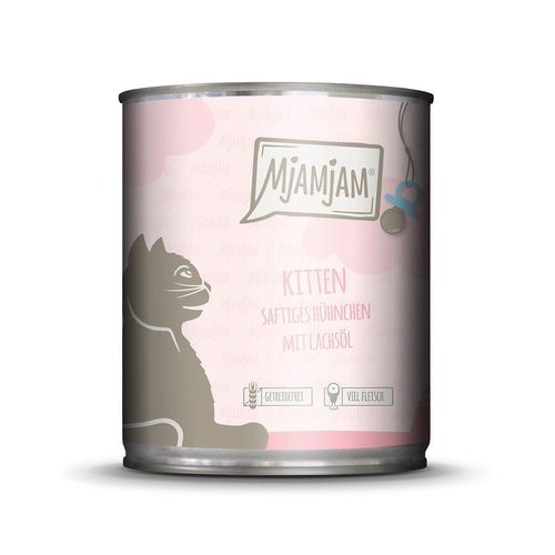 MjAMjAM - Kitten saftiges Hühnchen mit Lachsöl 24x800g