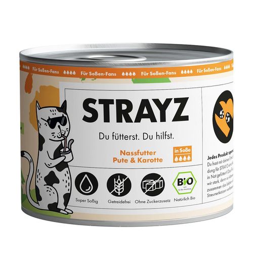 STRAYZ BIO Pute & Karotte in Soße 6x200g