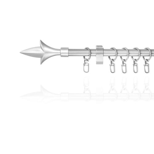 Gardinenstange Lilie, 16 mm, ausziehbar 130 - 240 cm - Silber