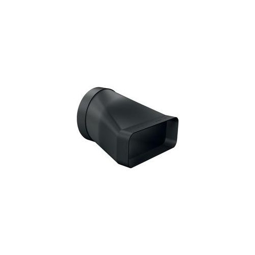 Adapterstück Z861SI0, Ø 150mm, Rohr schwarz, rund>flach, männlich