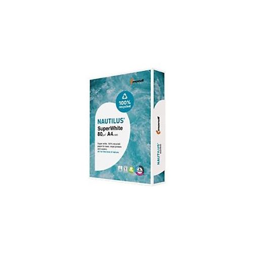 Nautilus SuperWhite DIN A4 Druckerpapier 80 g/m2 Glatt Weiß 500 Blatt