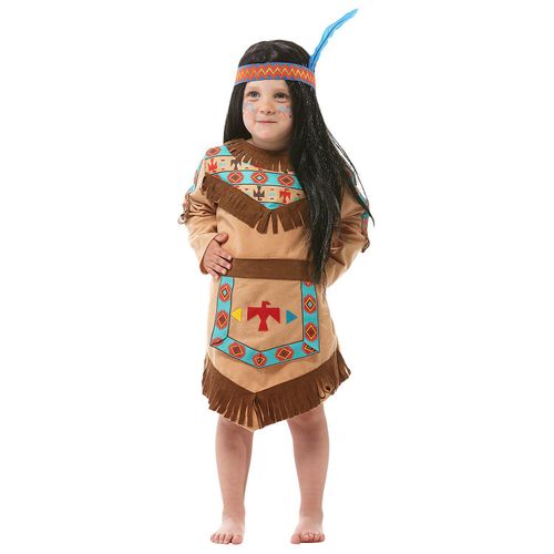Indianerin-Kostüm für Kinder, hellbraun