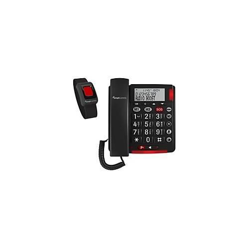 Amplicomms BigTel 50 Alarm Plus - Telefon mit Schnur - Dunkelgrau