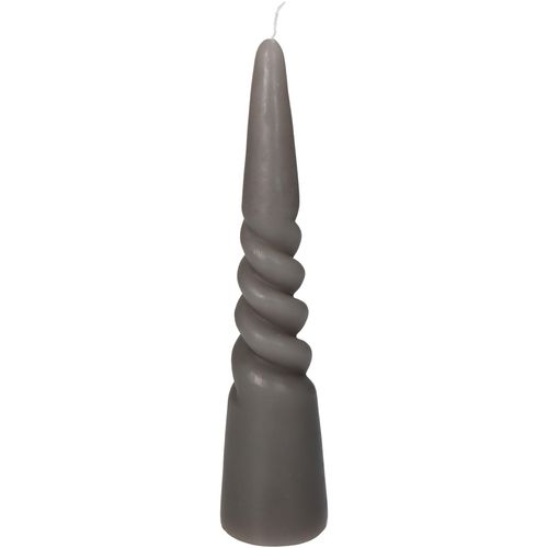 Kerze TWISTED CONE grau