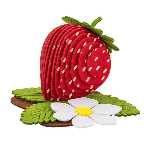 Filz-Bausatz "Erdbeere", rot