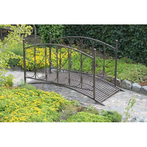 Gartenbrücke mit Geländer aus Metall