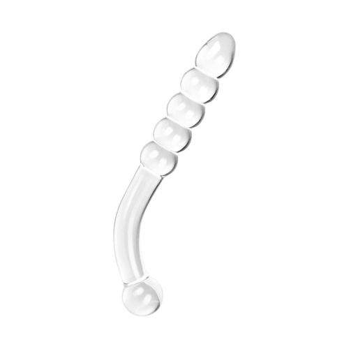 Gebogener Glasdildo, 23 cm