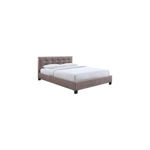 Bett 160 x 200 Stoff Beige gepolstert MARQUISE