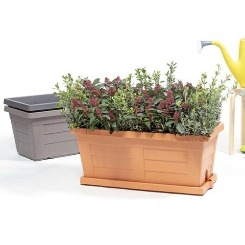 Iperbriko - 80 cm Terrakotta-Pflanzgefäß für Gartenpflanzen und Blumen ohne Untersetzer (Code 31180)