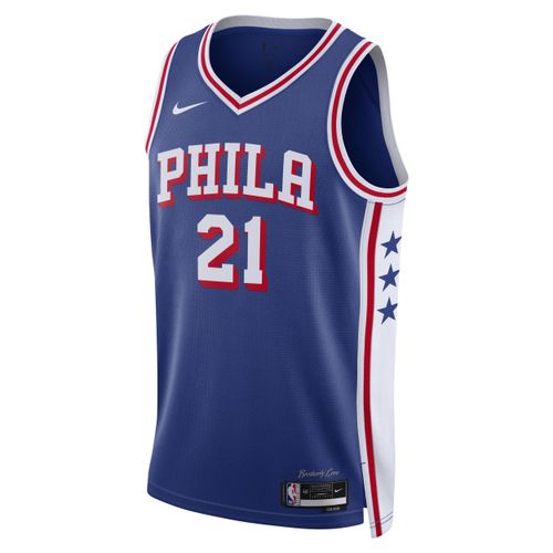 Joel Embiid Philadelphia 76ers 2023/24 Icon Edition Nike Dri-FIT NBA Swingman Herrentrikot - Blau
