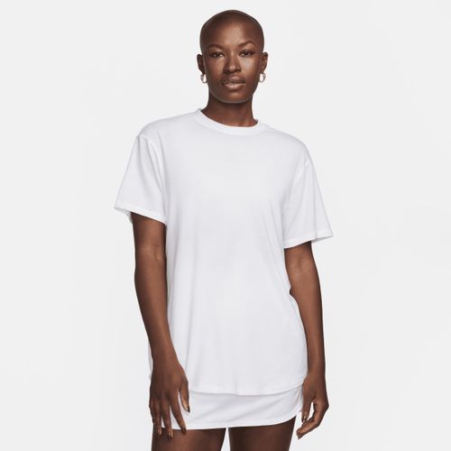 Nike One Relaxed Dri-FIT damestop met korte mouwen - Wit