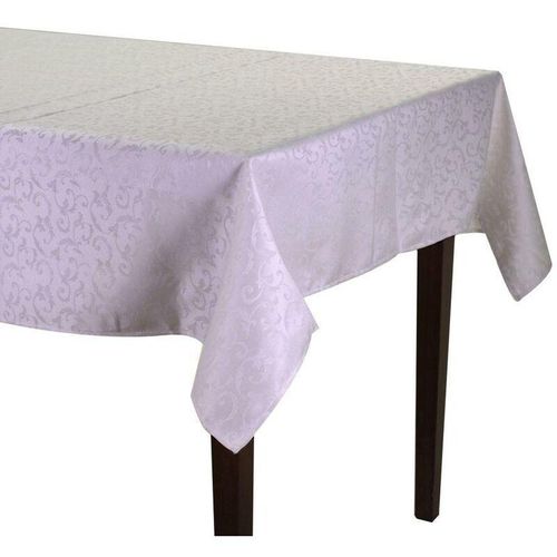 Weiße finnische Jacquard-Polyester-Tischdecke cm150x180