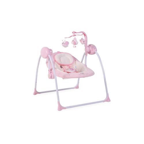 Babywippe Swing+ mit Musikfunktion, regulierbare Lautstärke, Zeitschaltuhr rosa