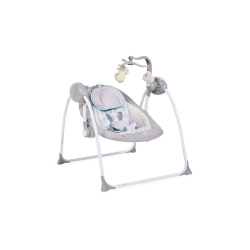 Babywippe Swing+ mit Musikfunktion, regulierbare Lautstärke, Zeitschaltuhr grau