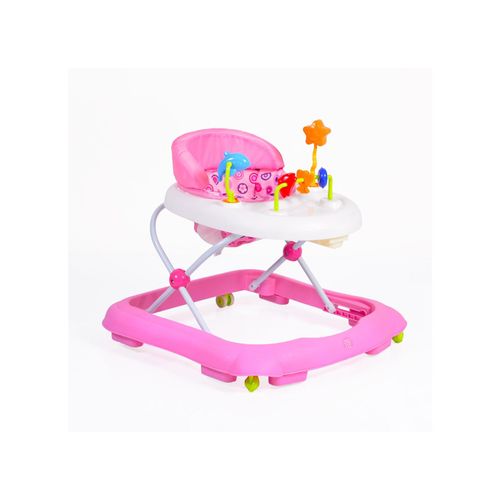 Lauflernwagen, Laufhilfe Eko höhenverstellbar, gepolsteter Sitz und Spielcenter rosa