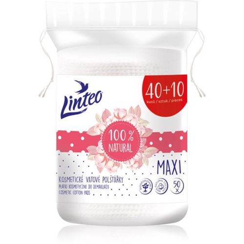 Linteo Natural Cotton Pads Make-up Remover Pads Maxi 40 + 10ks 50 st