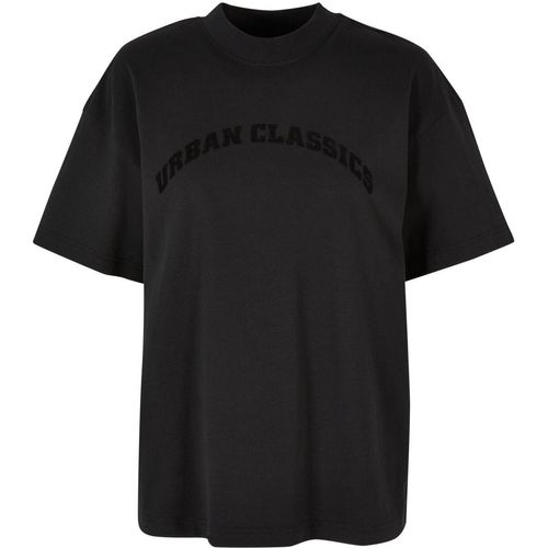 Urban Classics Ladies Oversized Flock Tee T-Shirt schwarz in XS